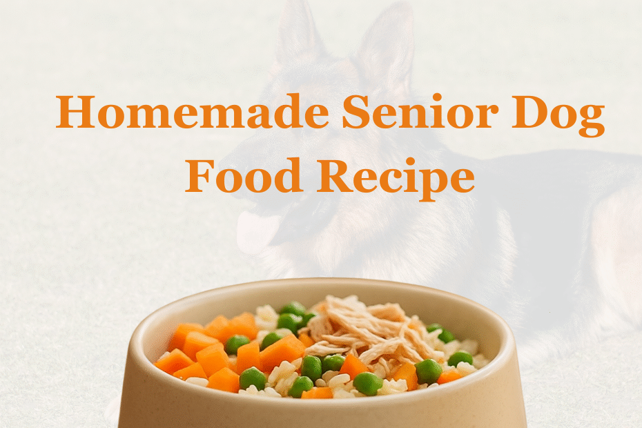 it is a blog post about homemade senior dog food recipes