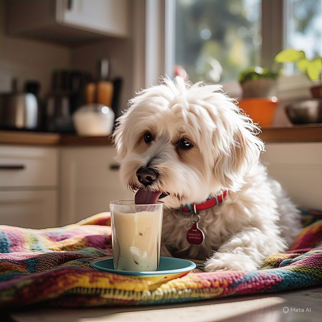 yogurt and apple smoothie for coton de tulear