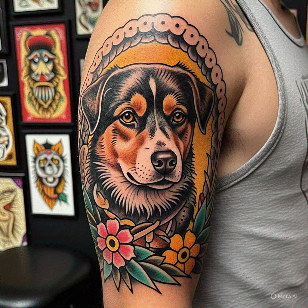 dog pet memorial tattoos ideas